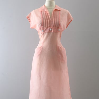 Vintage 1950s Seersucker Dress