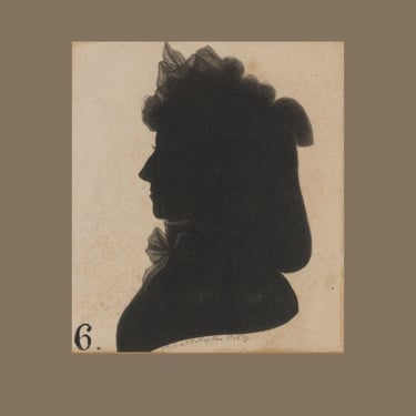 Female Silhouette -- Vintage Silhouette Art -- Vintage Face Silhouette Art -- 1850s Female Art - Female Art - Vintage Female Art - Victorian 