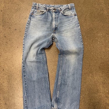Vintage Levi's Bootcut Jeans Orange Tab 517  Distressed 32x28 