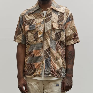 Kapital Unisex Drizzle Open Collar Shirt, Brown YABANE | Glasswing
