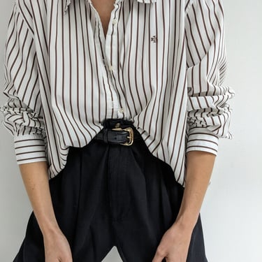 Ralph Lauren Chocolate Striped Button Down