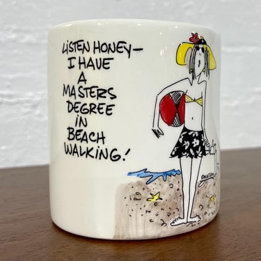 I Have A Master’s Degree In Beach Walking Emerson Signature Collection Beach Themed Mug 