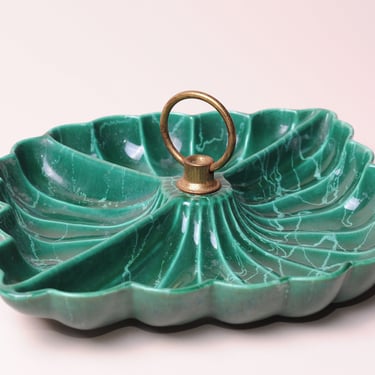 Vintage Emerald Serving Dish 