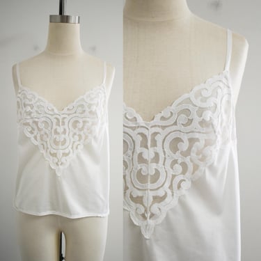 1980s Scroll White Camisole 