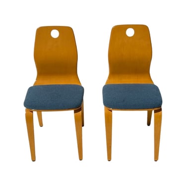 Mid century modern pair thonet kids chairs restored 