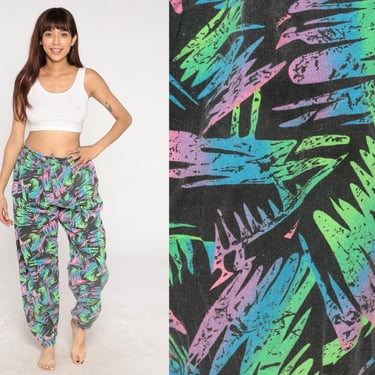 Neon Hammer Pants Vintage 80s 90s Harem Surf Muscle Pants