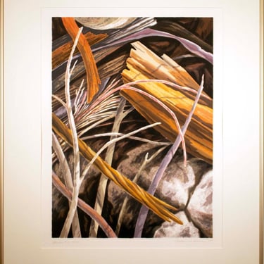 Catherine Kernan Sticks #2 Signed Contemporary Abstract Screenprint 15/61 Framed 