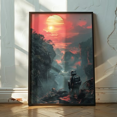 Stormtrooper Star Wars Poster Gifts for Dad Gamer Geek Decor Scifi Fan Art 