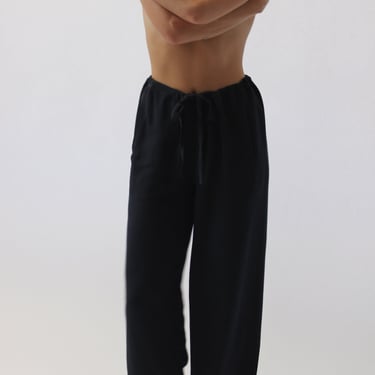 Vintage Donna Karan Midnight Silk Drawstring Pant