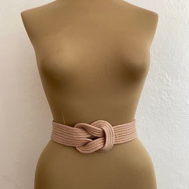 vintage sand colored twist knot belt 