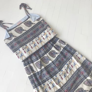 1960s Ancient Egyptian Print Two Piece Set 