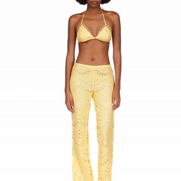 Anna Sui Eyelet Pants - Cantaloupe