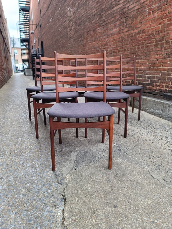 Danish Teak Set of 6 Dining Chairs