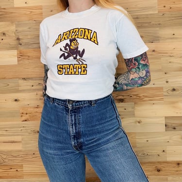 90's Vintage Arizona State University Sun Devils Retro Tee Shirt T-Shirt 
