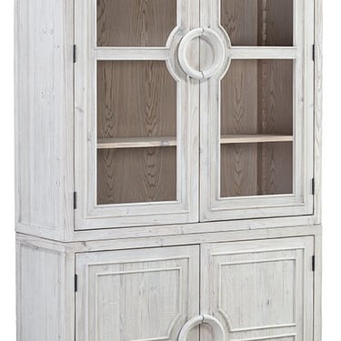 Reclaimed Pine Wood Glass Door  Cabinet from Terra Nova Designs Los Angeles 