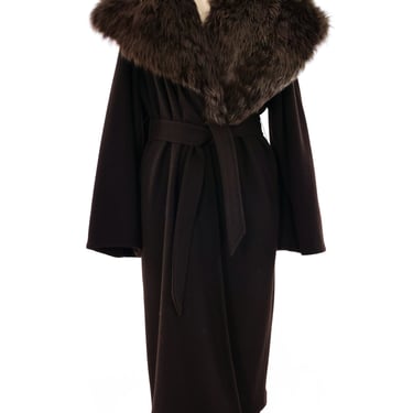 Thierry Mugler Fur Trimmed Overcoat