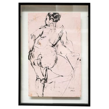 Figurative Etching by Ann Marie Persov, 1960