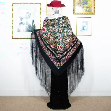 Vintage Chinese Double Sided Rotating Silk Embroidery Screen