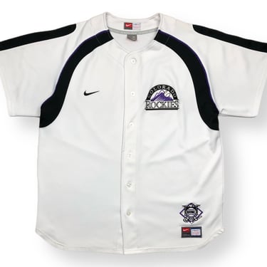 Vintage 90s/00s Nike Team Colorado Rockies Baseball National League MLB Jersey Size XL 