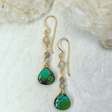 James + Jezebelle | Turquoise + Labradorite Drops