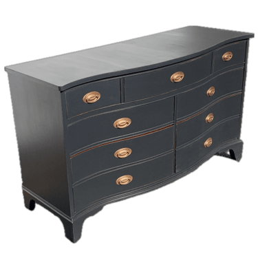 Hepplewhite Lowboy Dresser in Black