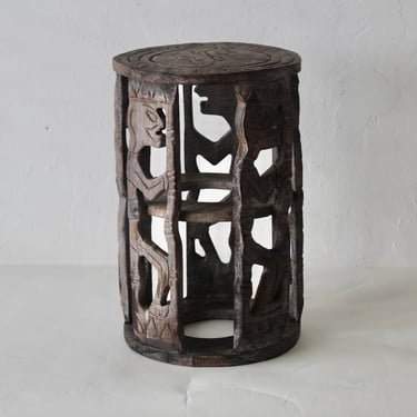 African Dogon Style Stool Vintage 