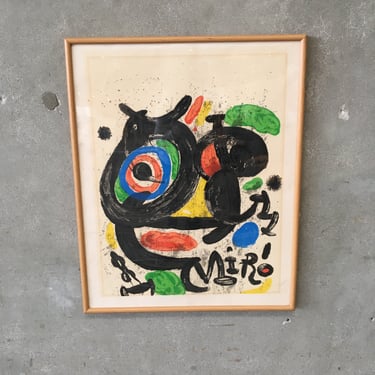 Original Lithograph Signed And Numbered by Joan Miro "Gallerie Maeght"