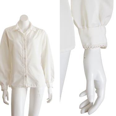 1980s off white blouse 