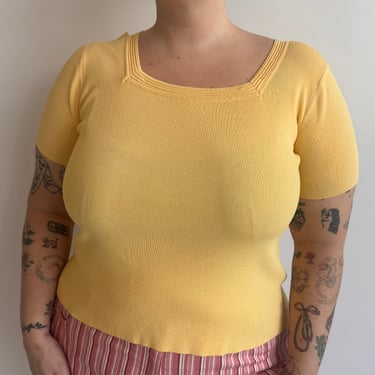 Vintage - Knit Yellow Tee (1X/2X)
