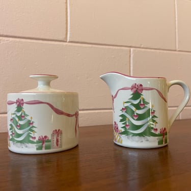 Vintage 1992 Home For Christmas by Sakura Creamer + Sugar 