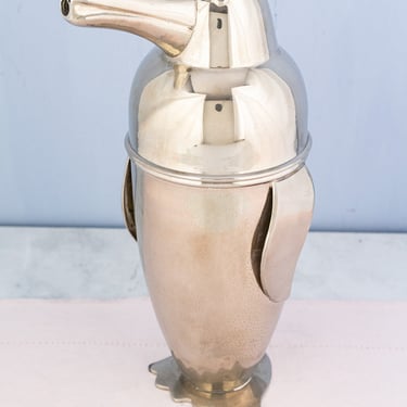 Vintage Chrome Penguin Cocktail Shaker