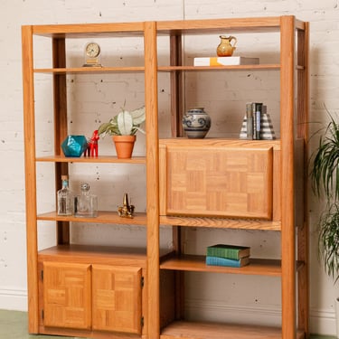 Oak Vintage Shelf Unit