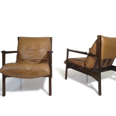 Pair of Mid Century Brazilian Modern Lounge Chairs