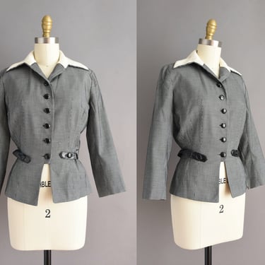 1950s jacket | Gorgeous Nipped Waist Jacket | XS | 50s vintage jacket 