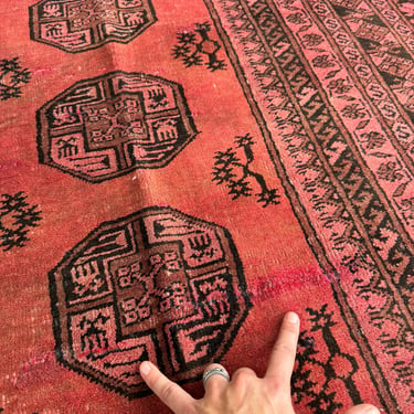 Afghani Red Turkmen Sara Area Rug