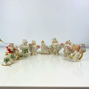 Vintage Lenox Ornaments, Sold Individually:  Annual Holiday Christmas Tree Ornaments, Y2K Lenox, Santa Claus, Patriotic Santa, Disney Dwarf 