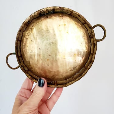 Vintage Brass Bamboo Vanity Tray Mini 