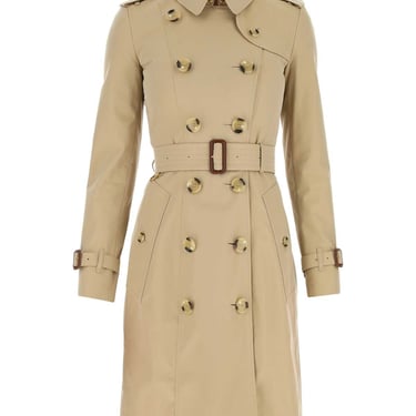Burberry Women Cappuccino Cotton Trench Coat