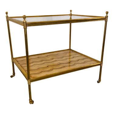 Theodore Alexander Modern Brass Finished Evie Side Table