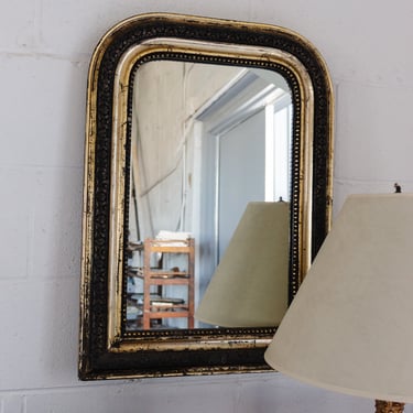 turn of the century ebony and gilt Louis Philippe mirror
