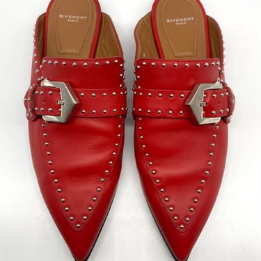 GIVENCHY Red Studded Mule | SZ 36