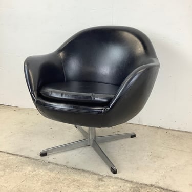 Mid-Century Modern Swivel Pod Chair 