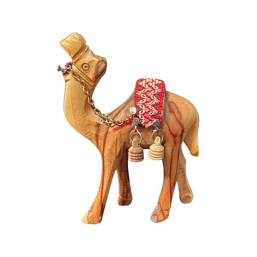 Camel Hand Carved from Olive Wood Nativity Figurine 
