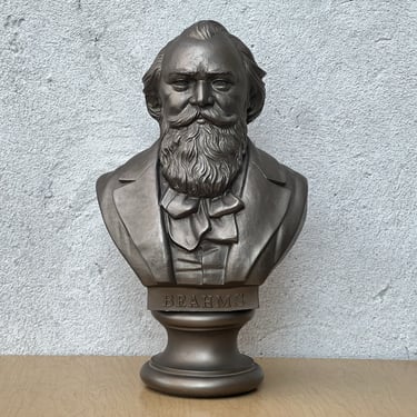 Brahms Bust from 1963, Bronze Resin, Belwin Company 