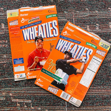 Vintage Tiger Woods "Wheaties" Unopened Cereal Box (Please Select)