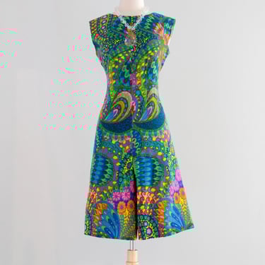 Vintage 1960's Kaleidoscopic Mod Romper by Helen Ellis / ML