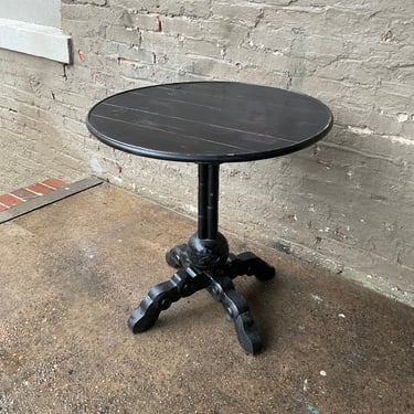 Carved Ebonized Side Table