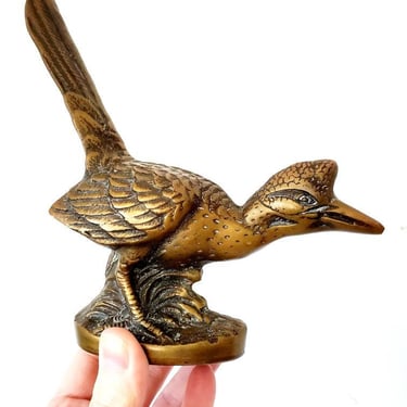 Vintage Brass Roadrunner Figurine 