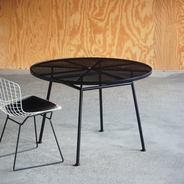 Woodard Round Expanded Metal Mesh Table 