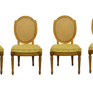 Set of 4 THOMASVILLE FURNITURE Belvedere Collection Italian Provincial Cane Back Dining Side Chairs 810-99 